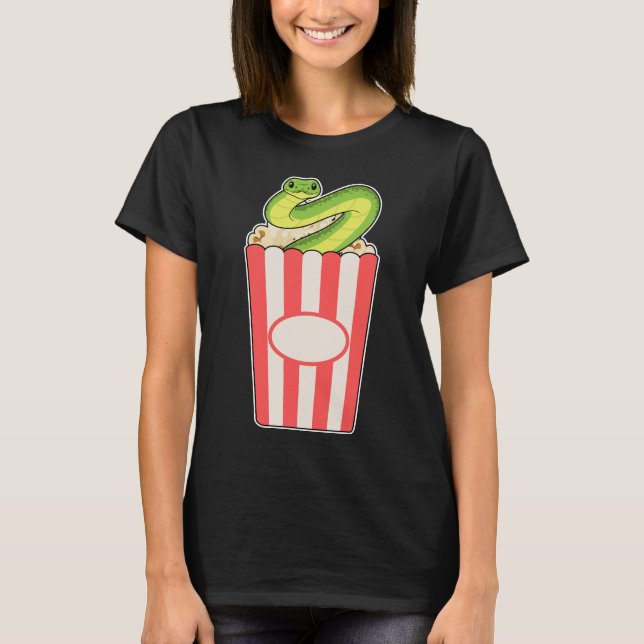 Snake Popcorn T Shirt (Framsida)
