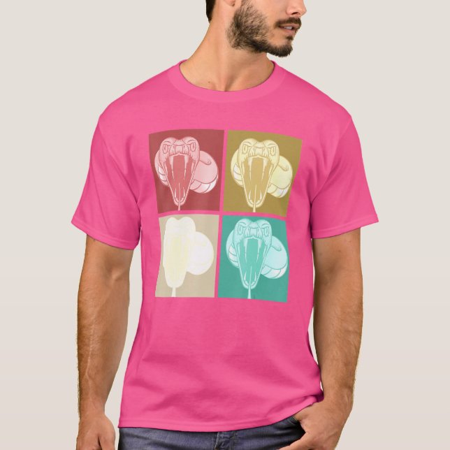 Snake Predator Reptile Keeper Animal Pop Snake T Shirt (Framsida)