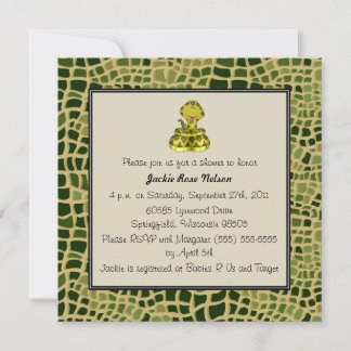 Snake Print Baby Shower Inbjudningar