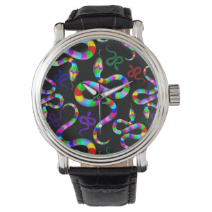 Snake Psychedelic Rainbow Färg Armbandsur