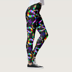 Snake Psychedelic Rainbow Färg Leggings