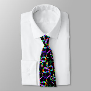 Snake Psychedelic Rainbow Färg Slips