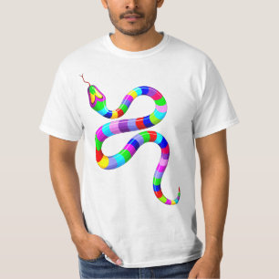 Snake Psychedelic Rainbow Färg T Shirt