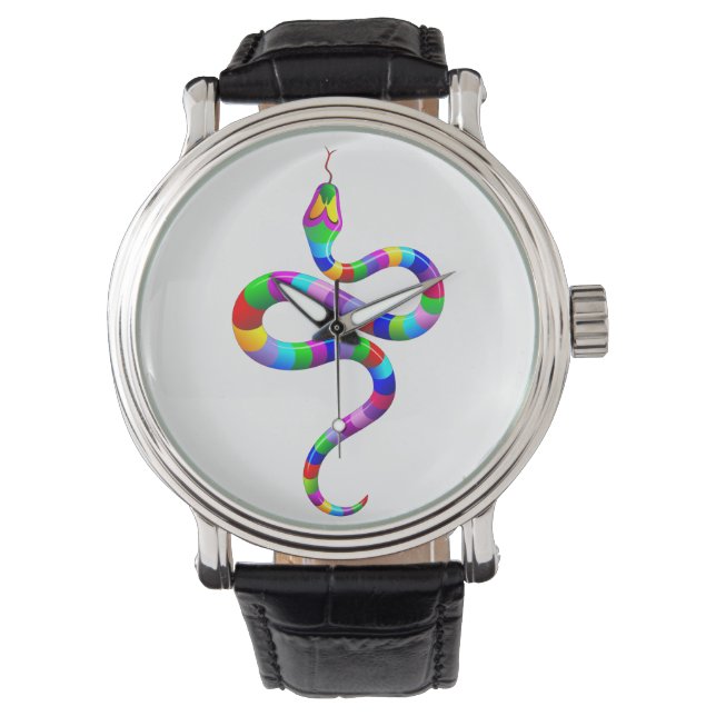 Snake Psychedelic Rainbow-klockor Armbandsur (Framsida)