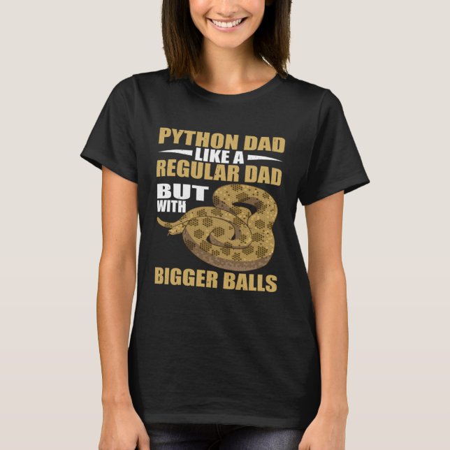 Snake Python Pappa Bigger Banana Boll Python T Shirt (Framsida)