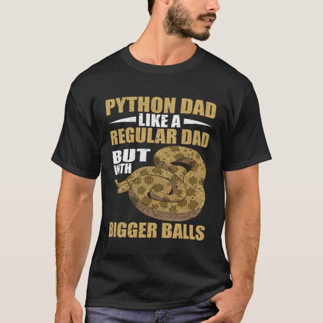 Snake Python Pappa Bigger Banana Boll Python T Shirt (Framsida)