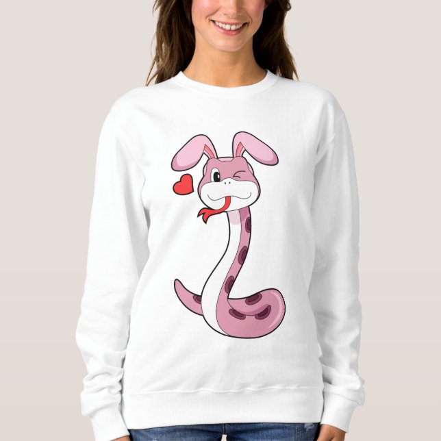 Snake Rabbit Heart T Shirt (Framsida)