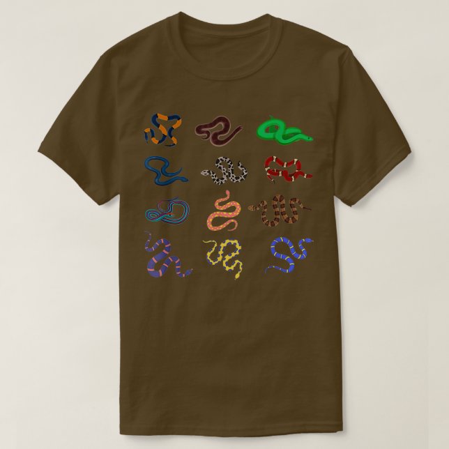 Snake Reptiles Snake T Shirt (Design framsida)