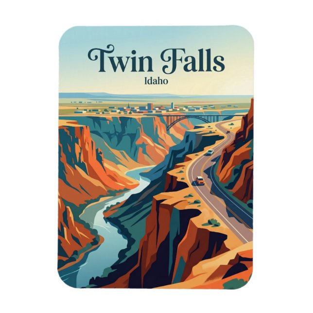 Snake River Canyon-kanten Idaho Magnet (Vertikal)