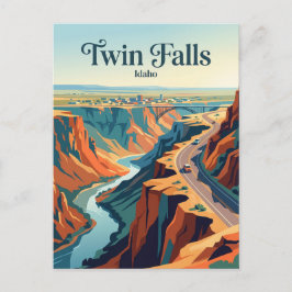 Snake River Canyon-kanten Idaho Vykort