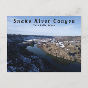 Snake River Canyon Twin Falls Idaho Postcard Vykort