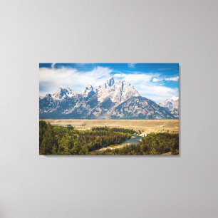 Snake River förbiser den storslagna Teton Canvastryck