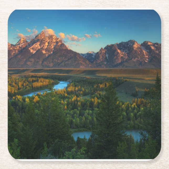 Snake River förbiser Underlägg Papper Kvadrat (Framsidan)