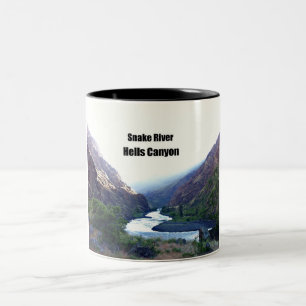 Snake RIver, Hells Canyon Två-Tonad Mugg