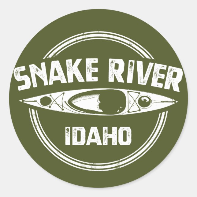 Snake River Idaho Runt Klistermärke (Framsida)