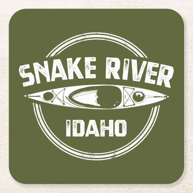 Snake River Idaho Underlägg Papper Kvadrat (Framsidan)