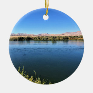 Snake River, Melba, ID Julgransprydnad Keramik