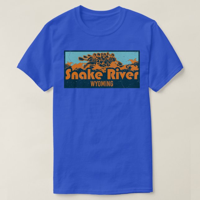 Snake River Wyoming rafter T Shirt (Design framsida)
