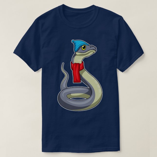 Snake Scarf Beanie T Shirt (Design framsida)
