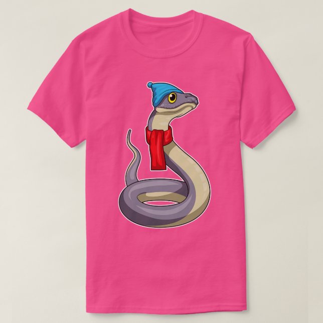 Snake Scarf Beanie T Shirt (Design framsida)
