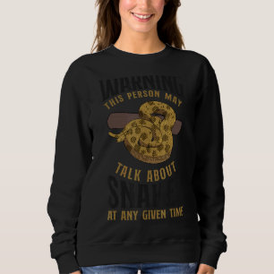 Snake Serpent-varning för den här personen mitt sa T Shirt