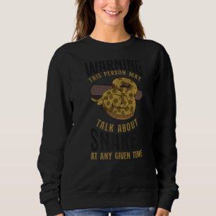 Snake Serpent-varning för den här personen mitt sa T Shirt