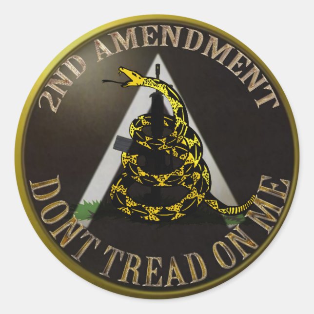 SNAKE SHIELDAjpg Runt Klistermärke (Framsida)