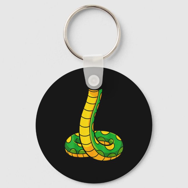 Snake Shirt Adult Men Women Kids Green Body Snake  Nyckelring (Framsida)