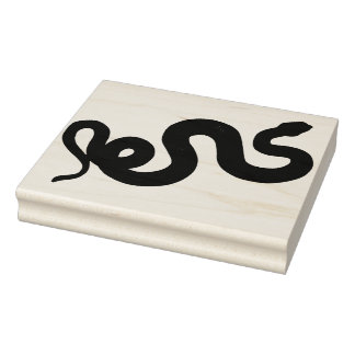 Snake Silhouette Rubber Art Frimärke Stämpel
