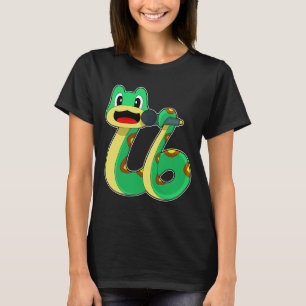 Snake Singer Microphone Music T Shirt