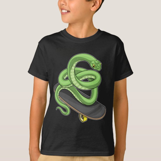 Snake Skater Skateboard-portar T Shirt (Framsida)