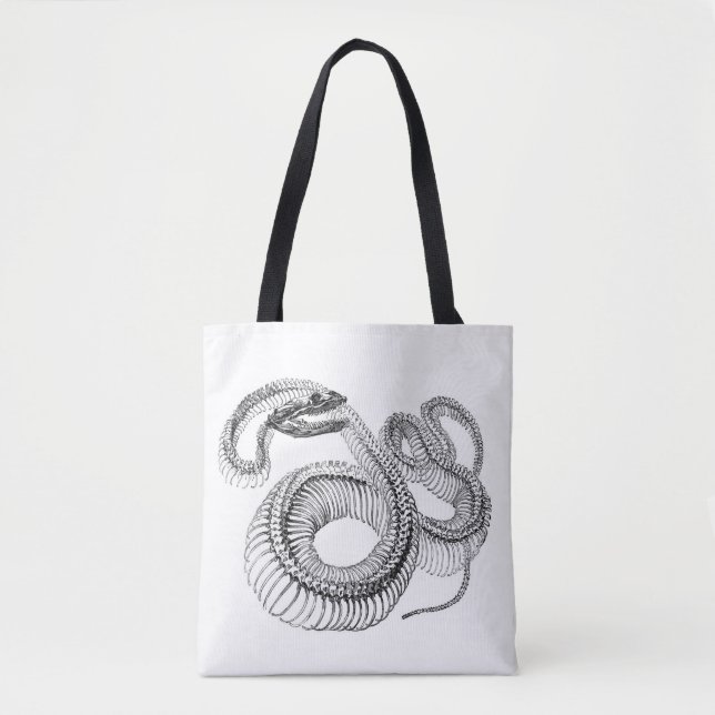 Snake Skeleton Notebook Tygkasse (Framsida)