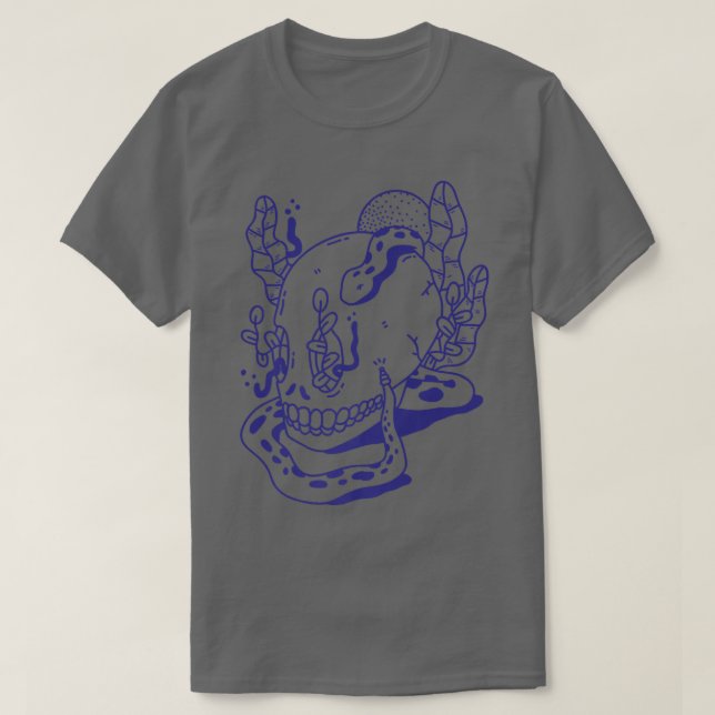 Snake skeleton undervattensskråka  t shirt (Design framsida)