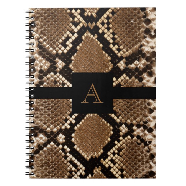 Snake Skin Anteckningsbok Med Spiral (Framsidan)