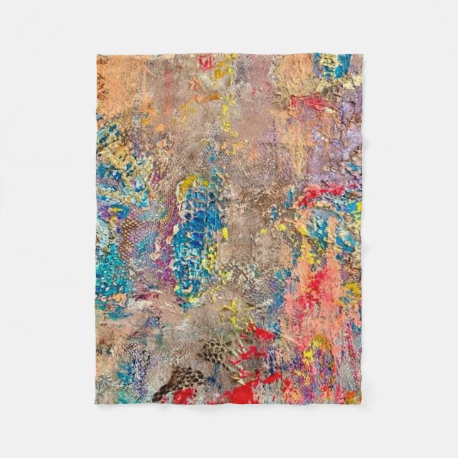 Snake Skin Blanket Subtle ändå fet Vibrant Fleecefilt (Framsidan)