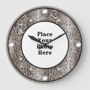 Snake Skin din fotoväggsklocka Stor Klocka