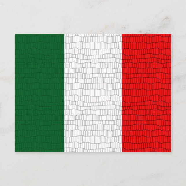 Snake Skin för italien Flagga Vykort (Framsida)