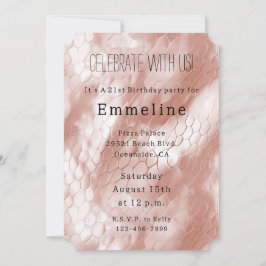 Snake Skin för  Rosa i ro Inbjudningar