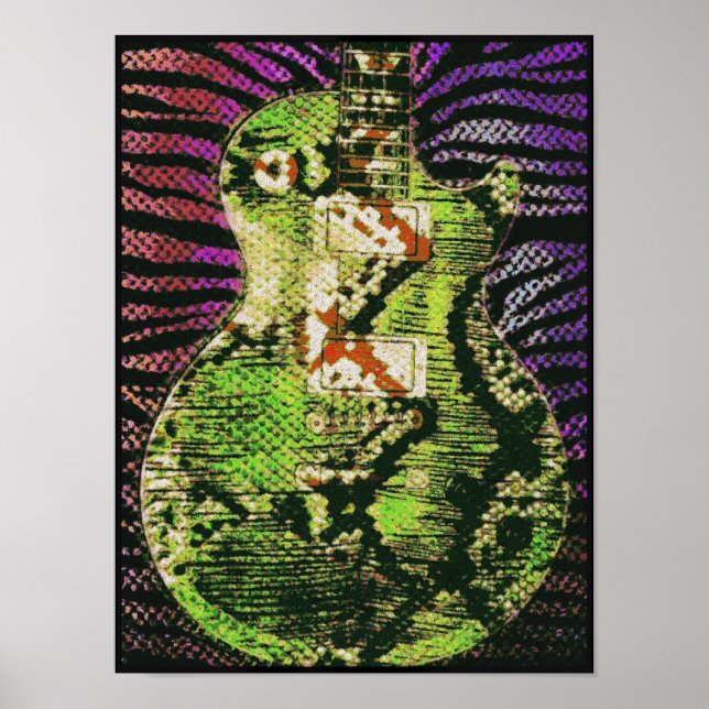 Snake Skin Guitar Poster (Framsidan)