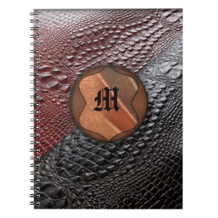 Snake skin look & Monogrammed Inslag Anteckningsbok
