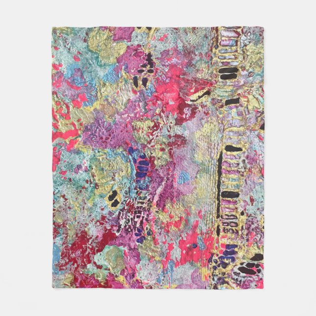 Snake Skin Mönster Fleece Blanket Bold Vibrant (Framsidan)