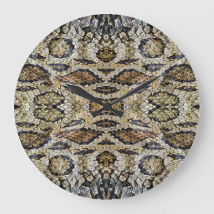 Snake Skin Mönster Struktur Stor Klocka