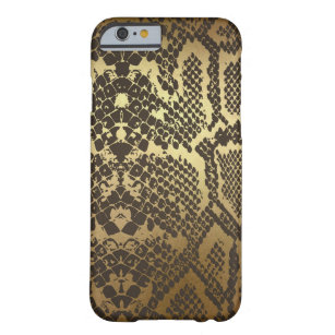 Snake Skin Print Modern Glam Guld Barely There iPhone 6 Skal