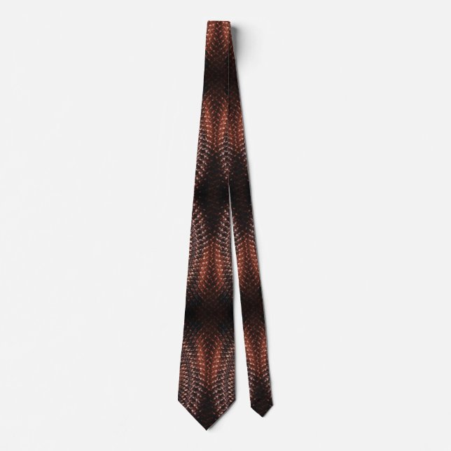 Snake Skin Print Sleek Elegant Novelty Neck Tie Slips (Framsida)