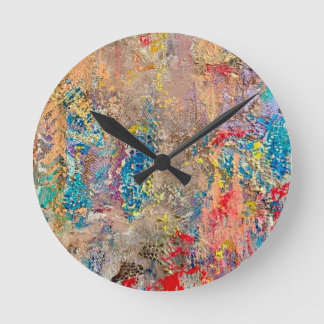 Snake Skin Wall Clock Subtle ändå fet Vibrant Rund Klocka