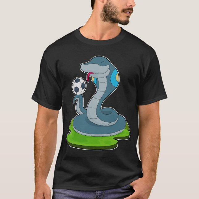 Snake Soccer-spelare T Shirt (Framsida)