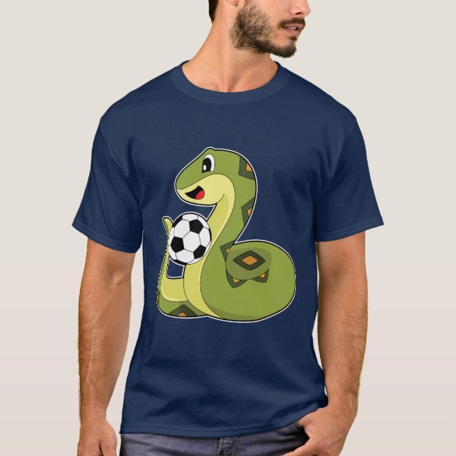 Snake Soccer-spelare T Shirt (Framsida)