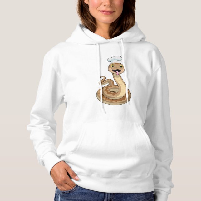 Snake som Cook med Chef hat T Shirt (Framsida)