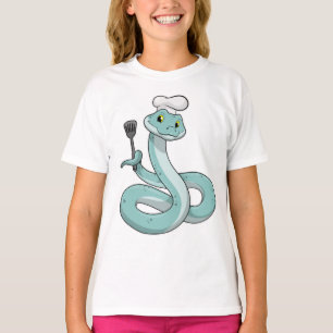 Snake som Cook med Chef hat T Shirt