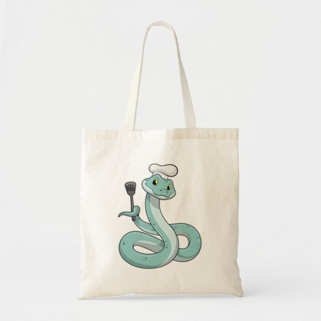 Snake som Cook med Chef hat Tygkasse (Framsidan)